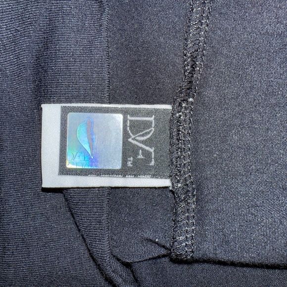 Diane von Furstenberg Black Sheath Midi Dress 3/4 Sleeve DVF Size S - Picture 5 of 7